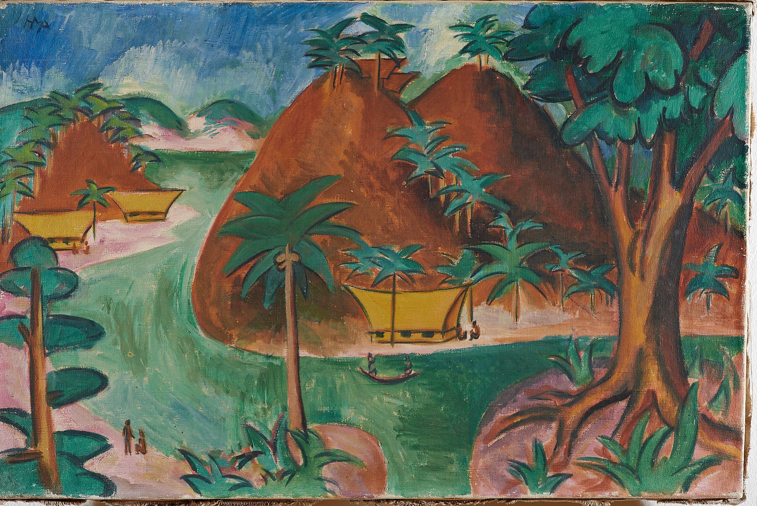 Foto des Gemäldes von Max Pechstein, Chogealls (Palau), 1917, Öl auf Leinwand